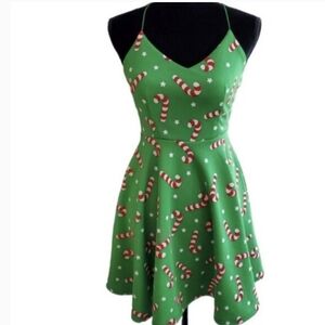 Christmas candy cane skater dress